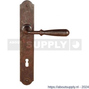 Utensil Legno FM030 M BB72 deurkruk op schild 245x40 mm BB 72 mm geveerd roest - S21007016 - afbeelding 1