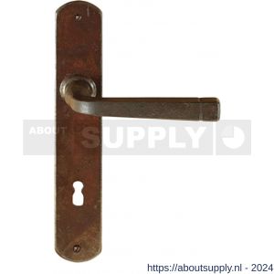 Utensil Legno FM043 deurkruk op schild 245x40 mm blind roest - S21007035 - afbeelding 1