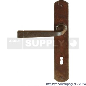 Utensil Legno FM043L M deurkruk gatdeel op schild 245x40 mm blind geveerd linkswijzend roest - S21007056 - afbeelding 1