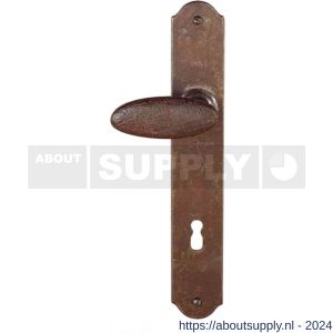Utensil Legno FM335L/R BB56 deurkruk gatdeel op schild 245x40 mm BB 56 mm links-rechtswijzend roest - S21007106 - afbeelding 1