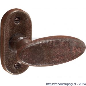 Utensil Legno FM336R M RSB deurkruk gatdeel op rozet 72x34 mm geveerd rechtswijzend roest - S21006799 - afbeelding 1