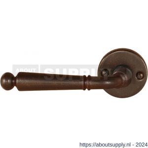 Utensil Legno FM381L M RSB deurkruk gatdeel op rozet 50x50 mm geveerd linkswijzend roest - S21006829 - afbeelding 1