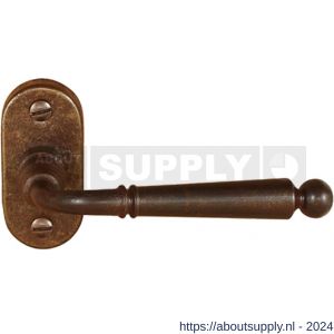 Utensil Legno FM381R M-STR RSB deurkruk gatdeel op rozet 72x34 mm ovaal geveerd rechtswijzend roest - S21006832 - afbeelding 1