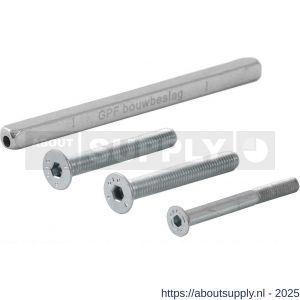 GPF Bouwbeslag GPFAG0361 bevestigingsset voor veiligheids beslag deurdikte 104 mm kruk-kruk 2x M8x110-1x M6x110 en krukstift 8x8x160 mm 10.9 - S21019939 - afbeelding 1
