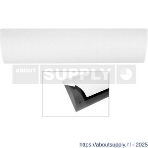 Cubic Colors briefplaat binnen met kunststof houder en luxe klep 86x345 mm wit-zwart - S21011507 - afbeelding 1