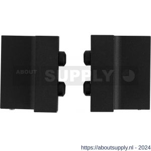 GPF Bouwbeslag ZwartWit 0580.61 deurstopper recht voor schuifdeursysteem zwart - S21007917 - afbeelding 1