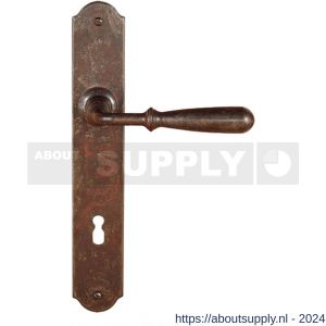 Utensil Legno FM030 M PC72 deurkruk op schild 245x40 mm PC72 met veer gepatenteerd systeem roest - S21007019 - afbeelding 1
