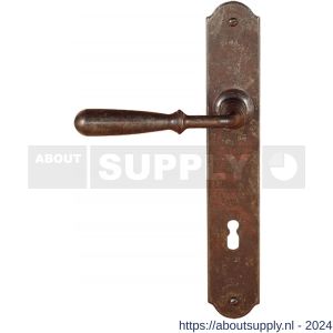 Utensil Legno FM030L M BB56 deurkruk gatdeel op schild 245x40 mm BB56 met veer gepatenteerd systeem linkswijzend roest - S21007022 - afbeelding 1