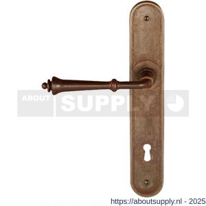 Utensil Legno FM315L M deurkruk gatdeel op schild 245x40 mm blind met veer linkswijzend roest - S21007090 - afbeelding 1