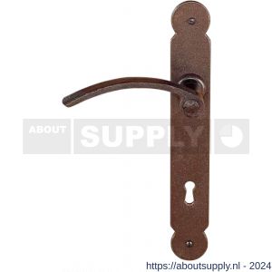 Utensil Legno FM365L deurkruk gatdeel op schild 240x35 mm blind linkswijzend roest - S21007165 - afbeelding 1