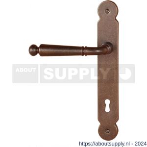 Utensil Legno FM380L M PC72 deurkruk gatdeel op schild 235x35 mm PC72 met veer linkswijzend roest - S21007274 - afbeelding 1