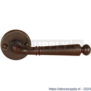 Utensil Legno FM381 M RSB deurkruk op rozet 50x50 mm met veer roest - S21006827 - afbeelding 1