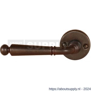 Utensil Legno FM381L M RSB deurkurk gatdeel op rozet 50x50 mm met veer linkswijzend roest - S21006829 - afbeelding 1