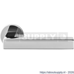 GPF Bouwbeslag RVS GPF1302.49-00 Zaki+ deurkruk op rond rozet RVS gepolijst - S21013827 - afbeelding 1
