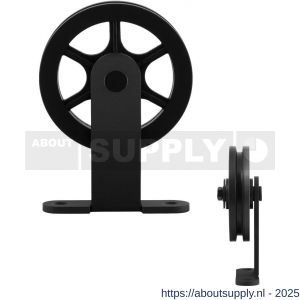 GPF Bouwbeslag ZwartWit GPF0503.61 enkele schuifdeurhanger Suuri zwart - S21008178 - afbeelding 1