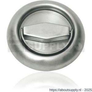 GPF Bouwbeslag RVS 0701.09 ringgreep-komdeurkruk 76x12 mm afgerond RVS geborsteld - S21002944 - afbeelding 1