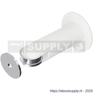 GPF Bouwbeslag ZwartWit GPF0750.62 magnetische deurstopper wit - S21019943 - afbeelding 1