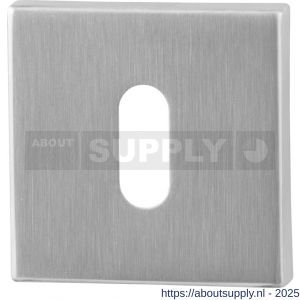 GPF Bouwbeslag RVS 0901.02 sleutelrozet vierkant 50x50x8 mm RVS geborsteld - S21003725 - afbeelding 1