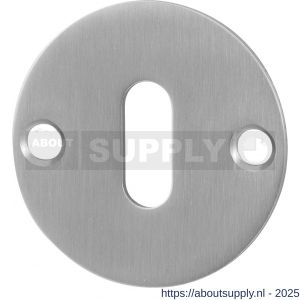GPF Bouwbeslag RVS 0901.06 sleutelrozet plat rond 50x2 mm RVS geborsteld - S21003730 - afbeelding 1