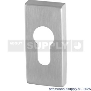 GPF Bouwbeslag RVS 0902.01 cilinderrozet rechthoekig 70x32x10 mm RVS geborsteld - S21008284 - afbeelding 1