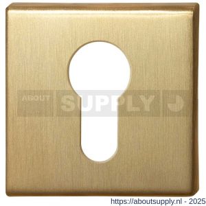 GPF Bouwbeslag PVD 0902.02P4 cilinderrozet vierkant 50x50x8 mm PVD mat messing - S21003575 - afbeelding 1