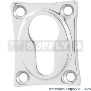 GPF Bouwbeslag RVS 0902.49 cilinderrozet klassiek 48x38x5 mm RVS gepolijst - S21003560 - afbeelding 1