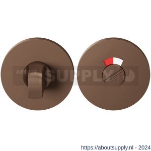 GPF Bouwbeslag Entree 0903VRA2 toiletgarnituur 53x6,5 mm stift 8 mm met rood-wit indicator Bronze blend - S21016779 - afbeelding 1