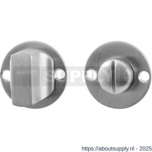 GPF Bouwbeslag RVS GPF0910.07 platte toiletgarnituur 38x2 mm stift 8 mm grote knop RVS geborsteld - S21013106 - afbeelding 1