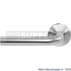 GPF Bouwbeslag RVS GPF1000.09-00L/R Aka deurkruk gatdeel op rond rozet RVS 50x8 mm links-rechtswijzend RVS geborsteld - S21009957 - afbeelding 1