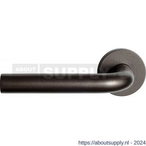 GPF Bouwbeslag Anastasius 1000.A1-00 L/R Aka L-model 19 mm deurkruk gatdeel op rond rozet links-rechtswijzend Dark blend - S21009960 - afbeelding 1