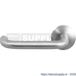 GPF Bouwbeslag RVS GPF1006.09-00L/R Hoa deurkruk gatdeel op rond rozet 50x8 mm links-rechtswijzend RVS geborsteld - S21009970 - afbeelding 1