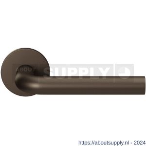 GPF Bouwbeslag Entree 100VRA1R L-model 19 mm deurkruk gatdeel op rozet 53x6,5 mm rechtswijzend Dark blend - S21016790 - afbeelding 1