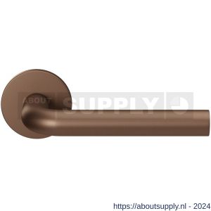 GPF Bouwbeslag Entree 100VRA2R L-model 19 mm deurkruk gatdeel op rozet 53x6,5 mm rechtswijzend Bronze blend - S21016791 - afbeelding 1