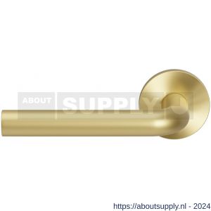 GPF Bouwbeslag Entree 100VRP4L L-model 19 mm deurkruk gatdeel op rozet 53x6,5 mm linkswijzend PVD mat messing - S21009980 - afbeelding 1