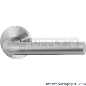 GPF Bouwbeslag Entree 100VRR L-model 19 mm deurkruk gatdeel op ozet 53x6,5 mm rechtswijzend RVS geborsteld - S21009976 - afbeelding 1