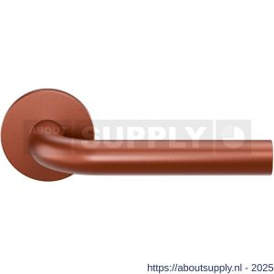 GPF Bouwbeslag Entree GPF100VRT1R L-model 19 mm deurkruk gatdeel op rozet 53x6 mm rechtswijzend Terra - S21019964 - afbeelding 1