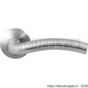 GPF Bouwbeslag RVS GPF1010.09-00 Kui deurkruk op rond rozet RVS 50x8 mm RVS geborsteld - S21009215 - afbeelding 1