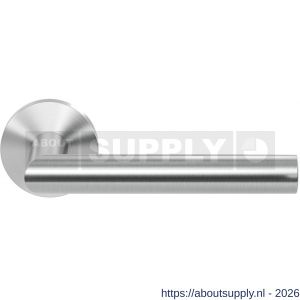 GPF Bouwbeslag RVS GPF1015.09-00 Toi deurkruk op rond rozet RVS 50x8 mm RVS geborsteld - S21009216 - afbeelding 1