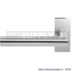 GPF Bouwbeslag RVS GPF1015.09-01L Toi deurkruk gatdeel op rechthoekig rozet RVS 70x32x10 mm linkswijzend RVS geborsteld - S21009985 - afbeelding 1