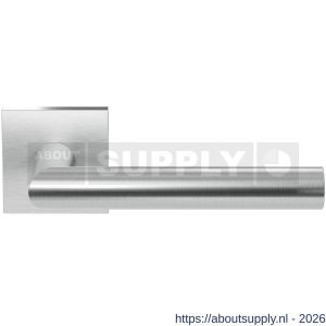 GPF Bouwbeslag RVS GPF1015.09-02R Toi deurkruk gatdeel op vierkant rozet RVS 50x50x8 mm rechtswijzend RVS geborsteld - S21009988 - afbeelding 1