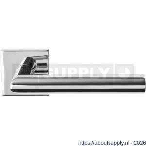 GPF Bouwbeslag RVS GPF1015.49-02 Toi L-haaks model 19 mm deurkruk op vierkant rozet 50xx8 mm RVS gepolijst - S21013811 - afbeelding 1