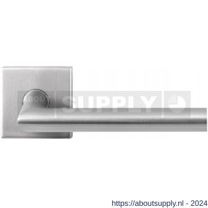 GPF Bouwbeslag RVS 1016.09-02 GPF1016.02 Toi deurkruk op vierkant rozet RVS 50x50x8 mm RVS geborsteld - S21009222 - afbeelding 1