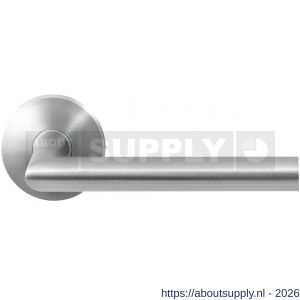 GPF Bouwbeslag RVS GPF1016.09-00 Toi deurkruk op rond rozet RVS 50x8 mm RVS geborsteld - S21009220 - afbeelding 1