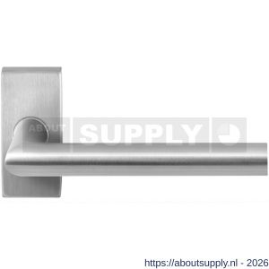 GPF Bouwbeslag RVS GPF1016.09-01 Toi deurkruk op rechthoekig rozet RVS 70x32x10 mm RVS geborsteld - S21009221 - afbeelding 1