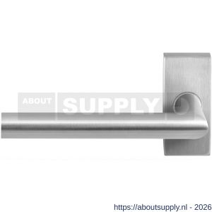 GPF Bouwbeslag RVS GPF1016.01L Toi deurkruk gatdeel op rechthoekig rozet RVS 70x32x10 mm linkswijzend RVS geborsteld - S21009996 - afbeelding 1
