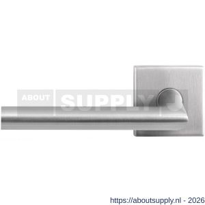 GPF Bouwbeslag RVS GPF1016.02L Toi deurkruk gatdeel op vierkant rozet RVS 50x50x8 mm linkswijzend RVS geborsteld - S21009998 - afbeelding 1