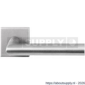 GPF Bouwbeslag RVS GPF1020.09-02 Mai deurkruk op vierkant rozet RVS 50x50x8 mm RVS geborsteld - S21009225 - afbeelding 1