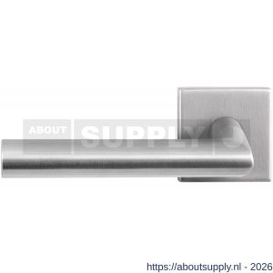 GPF Bouwbeslag RVS GPF1020.02L Mai deurkruk gatdeel op vierkant rozet RVS 50x50x8 mm linkswijzend RVS geborsteld - S21010004 - afbeelding 1
