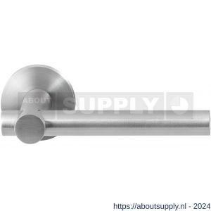 GPF Bouwbeslag RVS 1025.09-00 GPF1025.00 Roto deurkruk op rond rozet RVS 50x8 mm RVS geborsteld - S21009226 - afbeelding 1