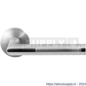 GPF Bouwbeslag RVS 1040.09/49-00 GPF1040.00 Kohu Duo deurkruk op rond rozet 50x8 mm RVS geborsteld-RVS gepolijst - S21013815 - afbeelding 1